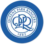 A Queens Park Rangers club crest on a blue circle