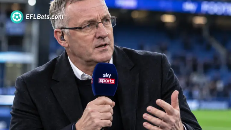 Former Blackburn coach Paul Lambert, providing pitch-side analysis