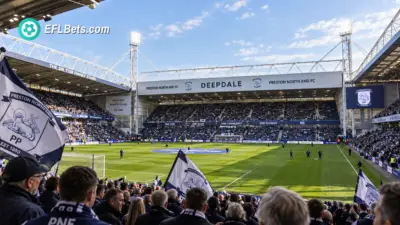 Preston North End's Deepdale Stadium interior, filled with fans before a game